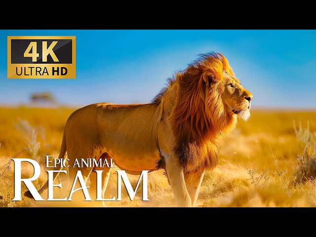 Epic Animal Realm 4K 🐘 Discover Splendor with Gentle Piano Reflections 🎹