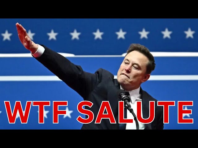 Elon Musk WTF salute at inauguration