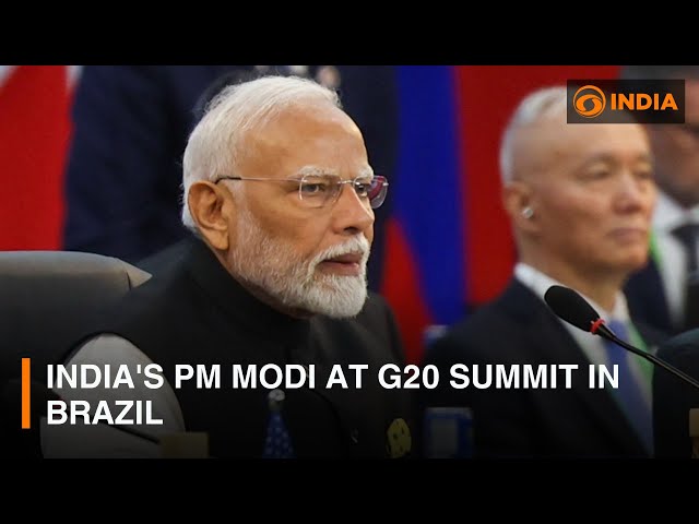 India's PM Modi at G20 Summit in Brazil & other updates | DD India Live