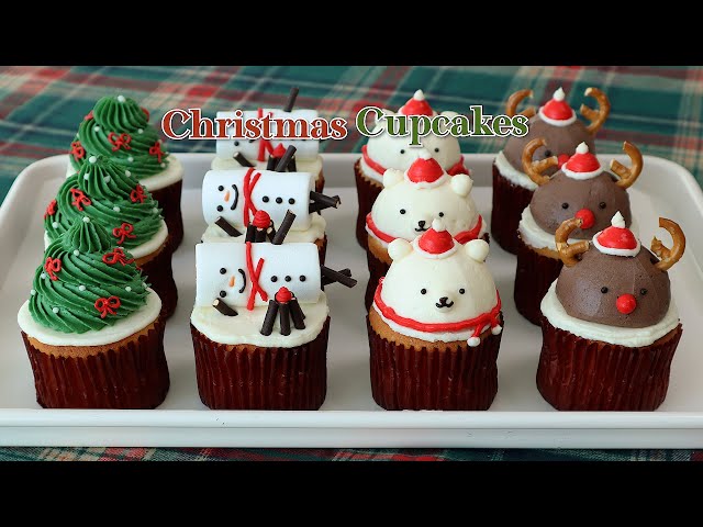 How to Make Super Cute Christmas Cupcakes! 🎄🎅