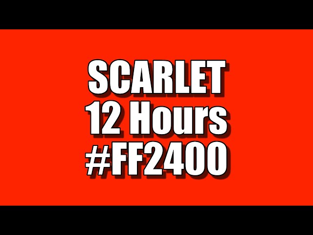 BLANK SCREEN OF PURE SCARLET RED COLOR FOR 12 HOURS – FULL HD – 1920x1080 – HEX #FF2400