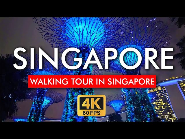 🇸🇬 Singapore Night Walking Tour in 4K - Explore the Marina Bay Sands and Gardens By The Bay