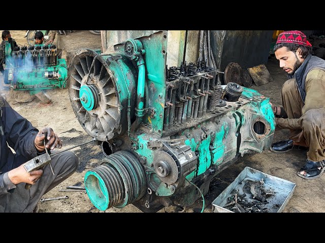 This is How Badly Damged Engine are Restore || Heavy Road Roller