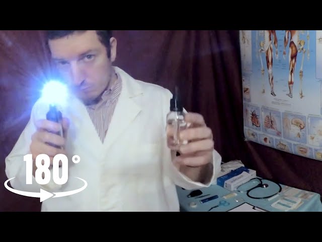 ASMR VR180 | 👂 Ear Wax Removal, Otoscope , Ear Drops