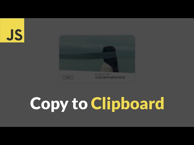 Copy To Clipboard | JavaScript Bangla Project