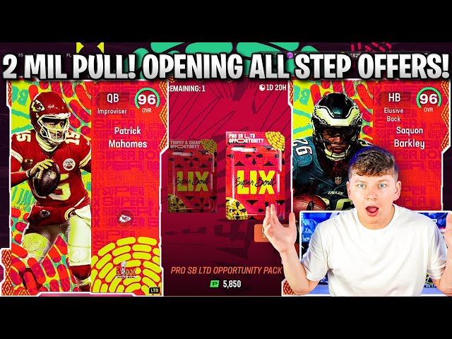 2 MILLION COIN PULL! OPENING ALL SB STEP OFFERS! 99 SPEED SAQUON AND MORE!