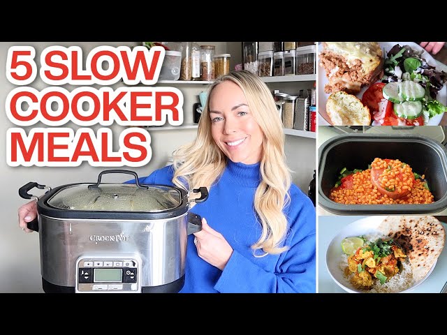 5 SLOW COOKER MEALS!  EASY + HEALTHY CROCKPOT DINNERS MY FAMILY LOVE