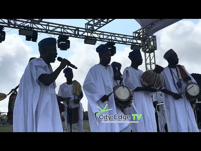 OONI OF IFE DRUMMERS PERFORMANCE AT OLOKUN FESTIVAL IN LAGOS