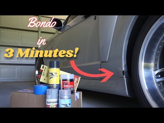 Bondo Body Filler in 3 Minutes! Quick and Easy DIY!