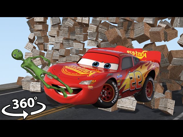 Disney Cars vs Dame tu Cosita 360°/VR - BeamNG.Drive