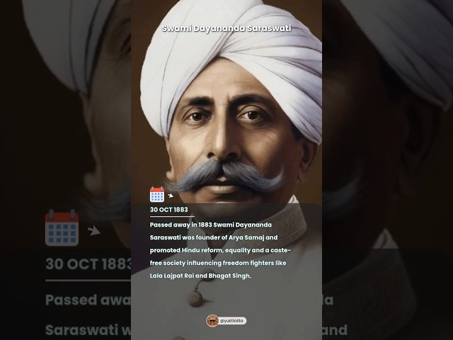 Today in #history - Oct 30th | Swami Dayananda Saraswati | Homi Jehangir Bhabha | Sukumar Ray