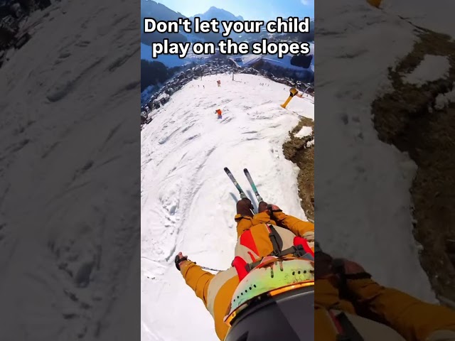 !!!Don't let your child on the slopes!!! one was injured. #snowboarding #snow #ski #foryou #skiing