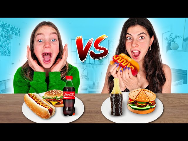 GUMMY FOOD VS REAL FOOD CHALLENGE! SNOEP VOEDSEL vs ECHT VOEDSEL! #517