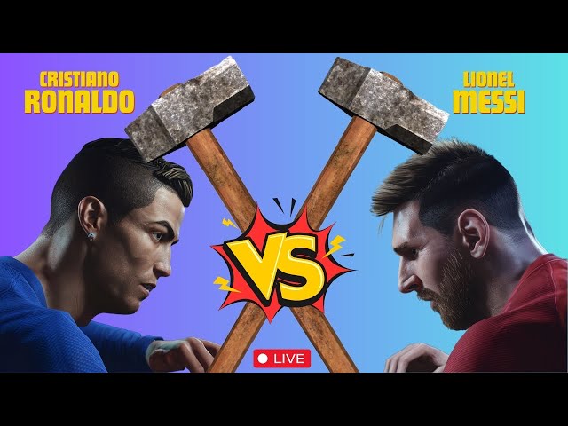 Cristiano Ronaldo And Messi vs GIANT HAMMER ep-4 - BeamNG.drive #shorts