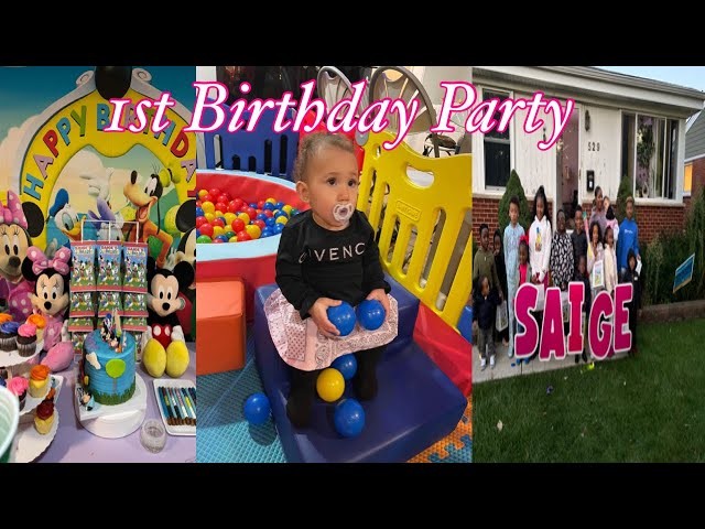 Vlog | It’s Party Day!!! Saige’s 1st Birthday Party 🥳 | Piñata Time!