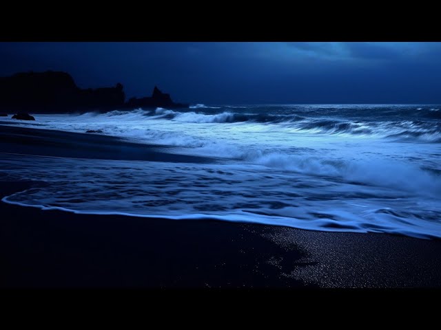 Soothing Coastal Waves 10 Hours | Rhythmic Tides on Sandy Beach | White Noise for Deep Sleep