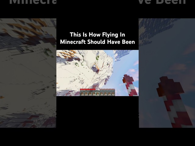 wish minecraft flying was this smooth. #minecraft #elytra #minecraftmods #doabarrelroll