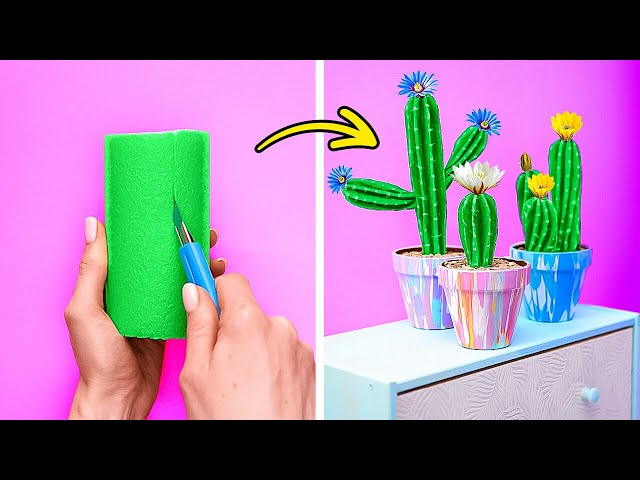 अनोखे सामग्रियों से बनाएँ DIY रूम डेकोर 😍🌵