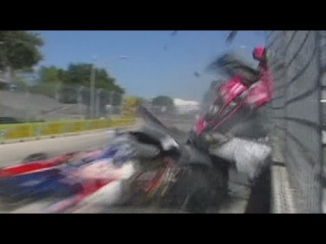 Horror crash at Indycar race in Houston, Texas