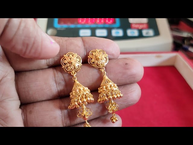 Latest gold Jhumka designs with weight and price 2021