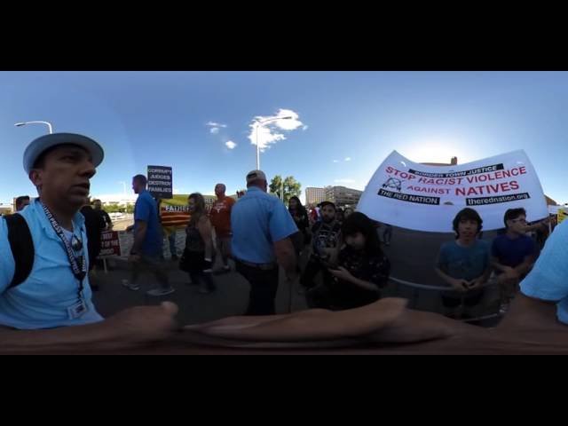 Virtual reality clip of Albuquerque Trump Protest