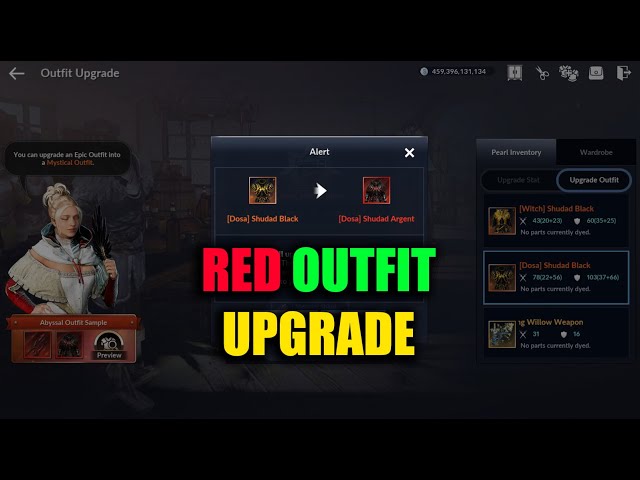 Black Desert Mobile Red Outfit Upgrade