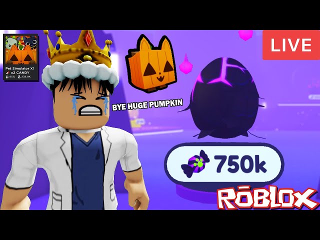 LAST HALLOWEEN EVENT LIVE - Pet Simulator X (HUGE PUMPKIN CAT BAKA NAMAN)