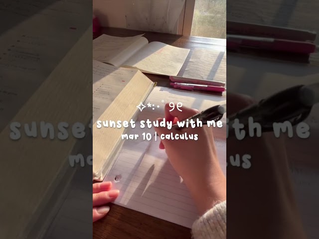 sunset study with me ☀️ | comment what you're studying!  #aestheticstudy  #studymotivation