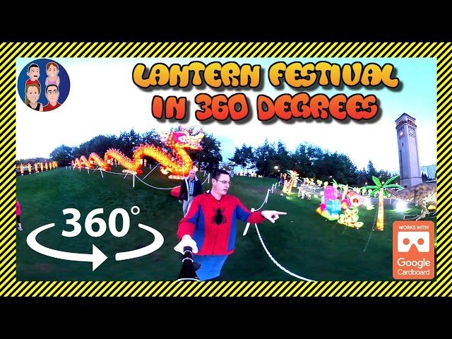 😲! 360 Video Experience! 😱- Lantern Festival with Dragons, Dinosaurs, Panda bears and More!