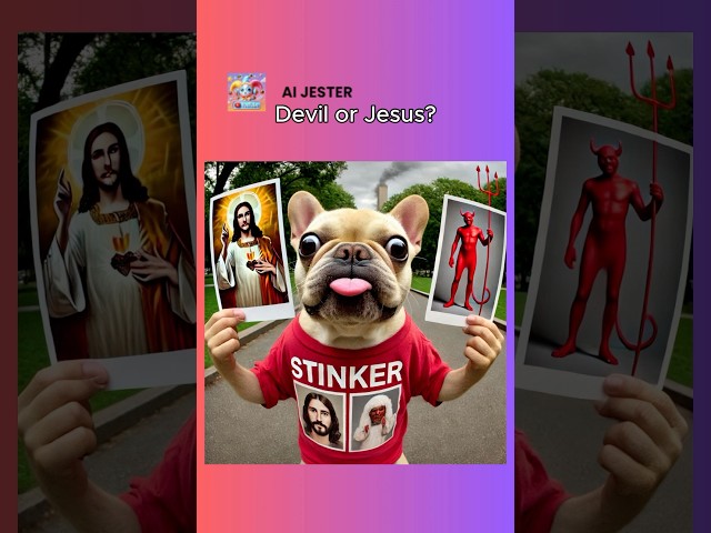 Dinker asks the question “DEVIL or JESUS?” 👺😇 See What HAPPEND 👀⁉️ #funny #memes #shorts