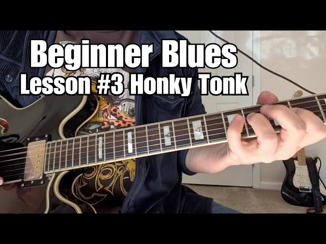 BEGINNER BLUES #3 Guitar Lesson + Tutorial HONKY TONK RHYTHM + Call Me The Breeze