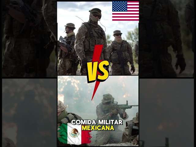 ¡Comida militar de MEXICO vs comida militar de USA! #shorts