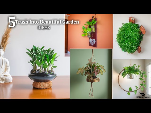 5 Gardening Ideas: How to Turn Household Trash Into a Beautiful Garden For Any Space//GREEN PLANTS