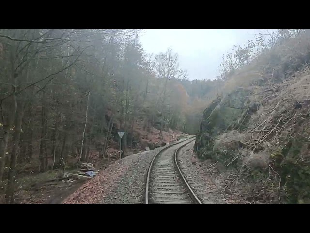 Cab View: Nove Sedlo - Loket předměsti | Železniční trať 144