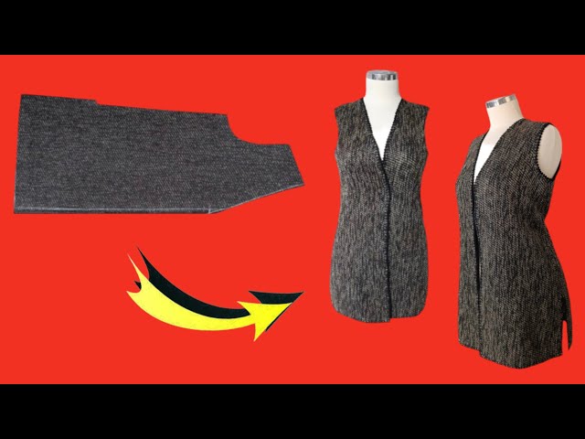 💥Sewing in 10 minutes 💥Very Stylish and Easy Vest Cutting and Sewing