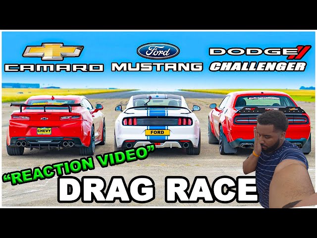 Ford Mustang King Cobra v Chevy Camaro v Dodge Challenger SRT: DRAG RACE... (REACTION VIDEO)...