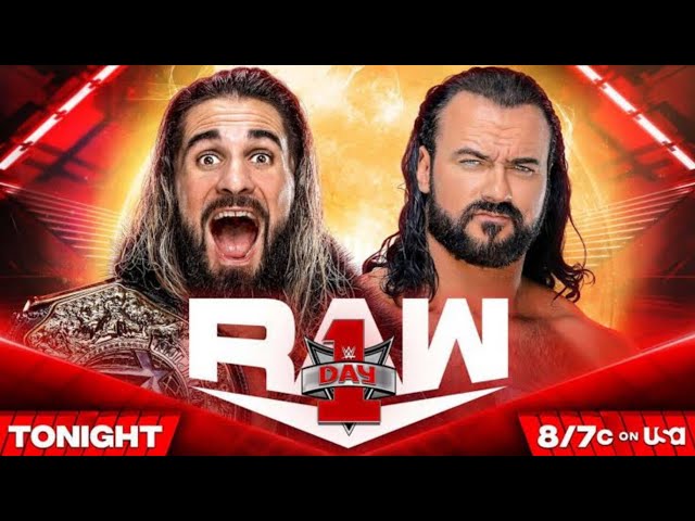 FULL MATCH — Seth "Freakin" Rollins vs. Drew Mcintyre - World Championship : WWE DAY 1 RAW 2024