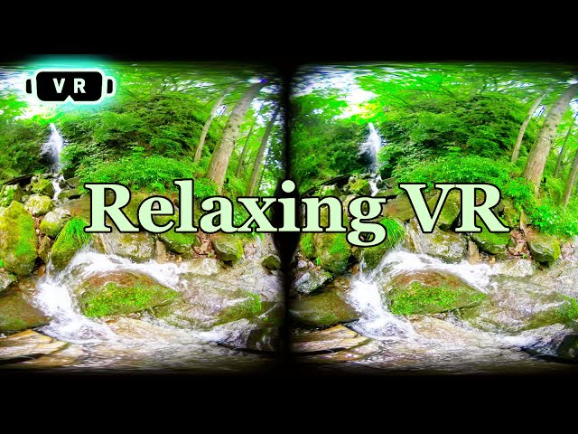 【VR】5K Small waterfall 【ASMR】