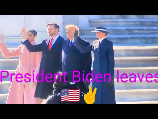 President Trump, Vance with their wives bid farewell as Biden leaves the Whitehouse🇺🇲👋