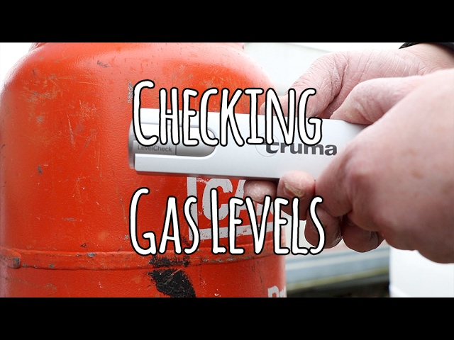 Checking gas level in the caravan or motorhome