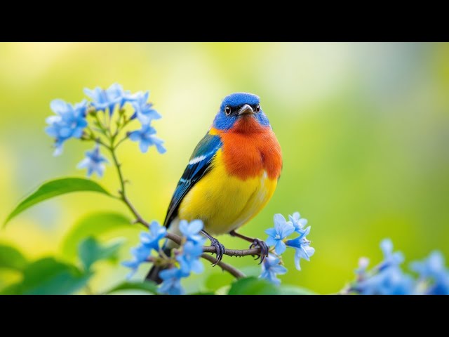 Relaxing Bird Sounds 4K ~ Birds Singing Heal Stress, Anxiety and Depression, Heal the Mind