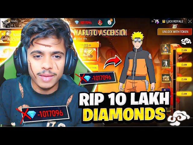 Rip 10lkh Diamonds 😱 For 00001 Naruto Bundle Event - Garena Free Fire Max