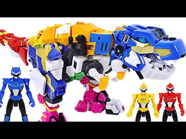 Miniforce Super dinosaur power 2! 5 transform combine SuperTyraKing appeared! | DuDuPopTOY