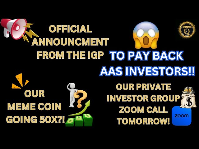 🚨IGB ON AAS INVESTOR PAYOUTS!-🔥MEME COIN MADNESS AND PRIVATE INVESTORS MAKING MILLIONS💰