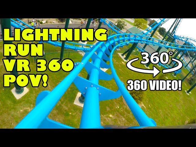 Lightning Run VR 360 Roller Coaster POV Kentucky Kingdom