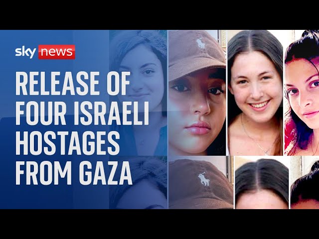 Live coverage of the release of four Israeli hostages and Palestinian prisoners