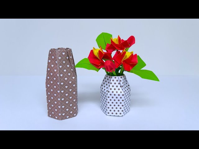 🏺Origami Vase: Tapered Facetted Vase