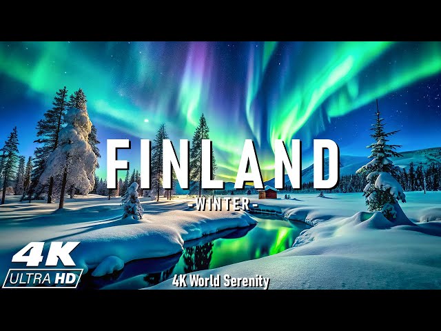 Winter in Finland  4K ❄️ Discover Snowy Forests, Frozen Lakes, and the Magic of the Northern Lights