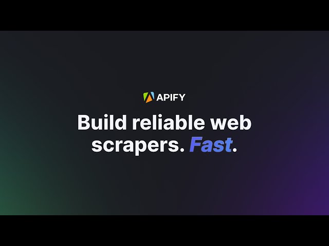 Apify - Your Full‑Stack Platform for Web Scraping