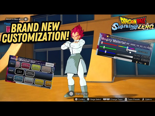 BRAND NEW COLOR CUSTOMIZATION IN SPARKING! ZERO MOD AND MORE!